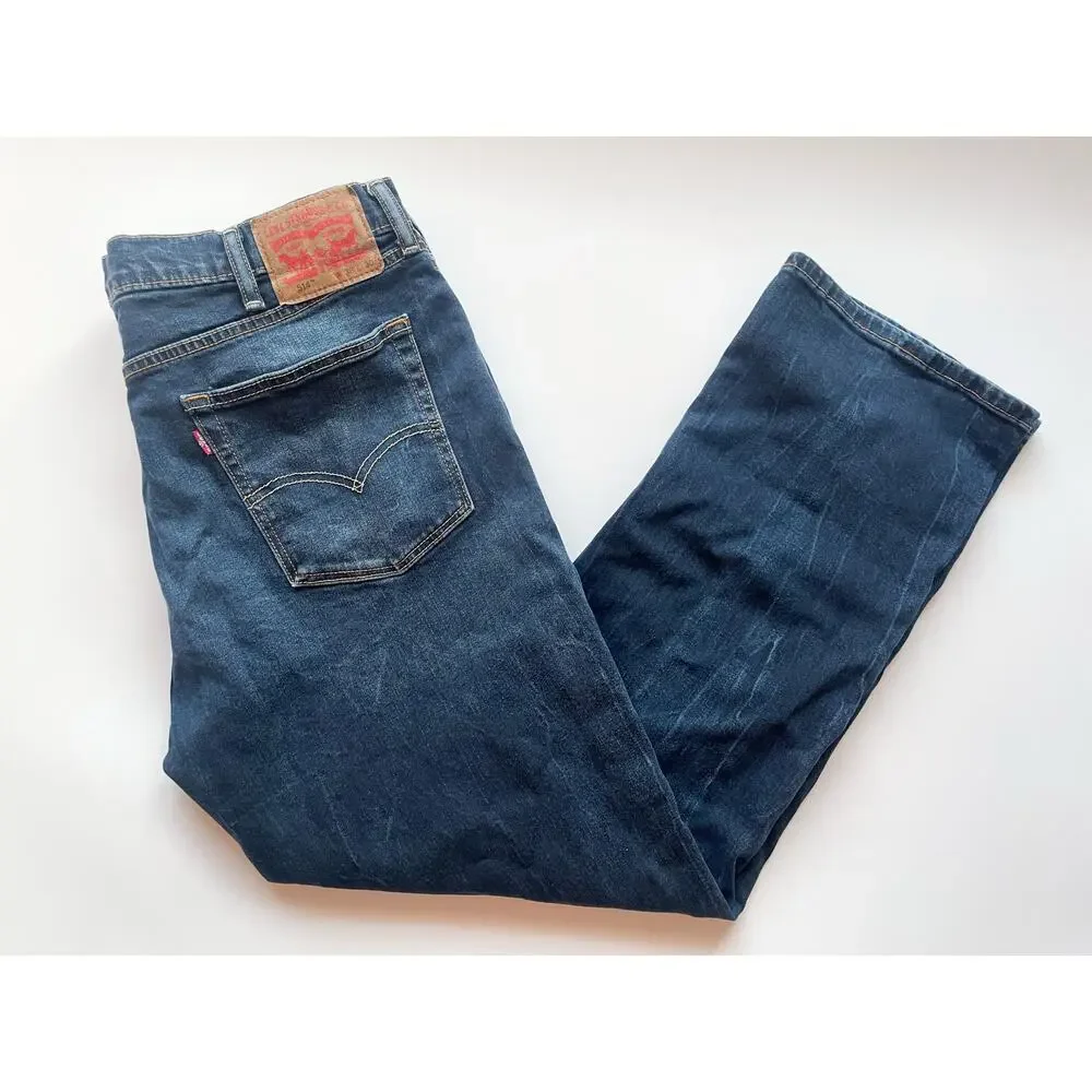 Men's Levi's 514 Dark Wash Straight Leg Denim Size 38x30